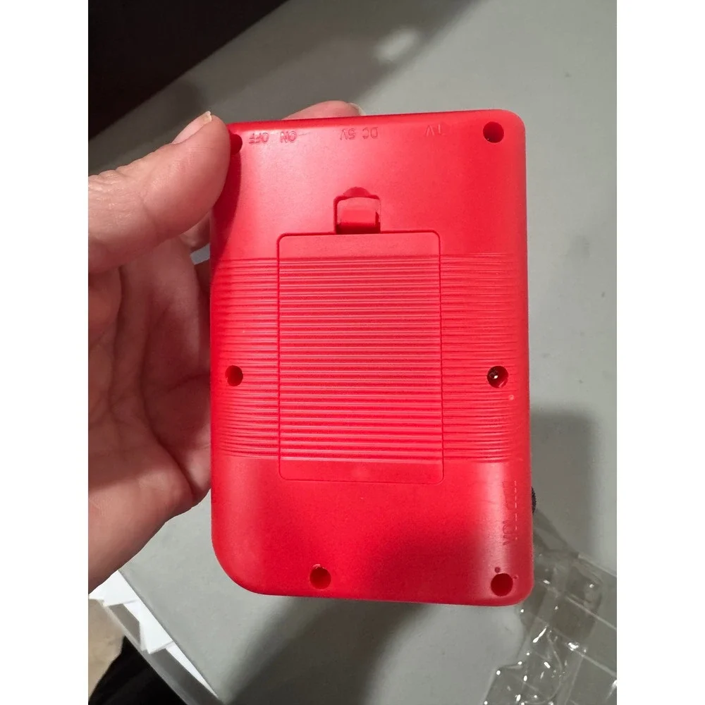 Retro Handheld Game Console Plus Red Portable Video Game Player Rechargeable